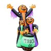 ALEKO 5.9 Ft. Pre-Lit Trick Or Treat Pumpkin Witches Halloween Inflatable Halloween Inflatables