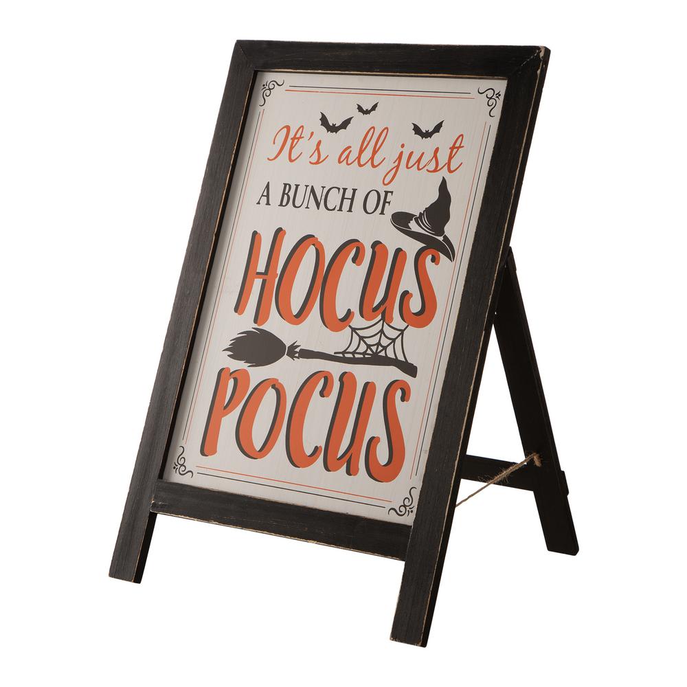 Glitzhome 24 In. H Halloween Wooden Sanding Easel Sign Decor Or Hanging Decor (2-Function) Halloween Props 3 Glitzhome 24 In. H Halloween Wooden Sanding Easel Sign Decor Or Hanging Decor (2-Function) Halloween Props