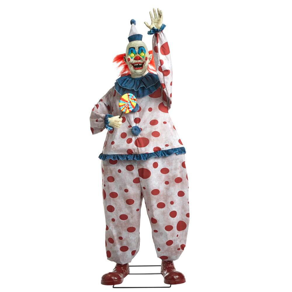 Home Accents Holiday 6 Ft. Life-Sized Animated Old Time Clown Halloween Yard Decor 3 Home Accents Holiday 6 Ft. Life-Sized Animated Old Time Clown Halloween Yard Decor