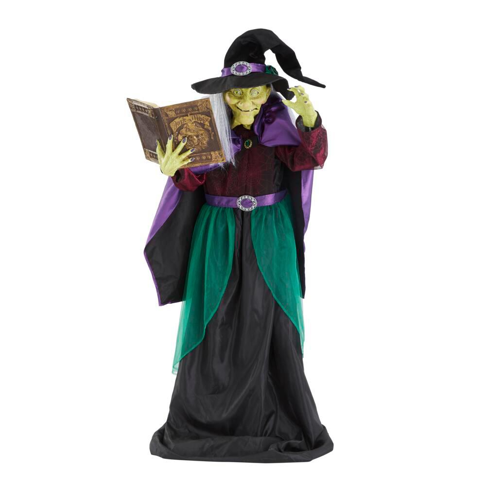 Halloween Yard Decor Home Accents Holiday 7 Ft. Animated Book Witch 3 Halloween Yard Decor Home Accents Holiday 7 Ft. Animated Book Witch