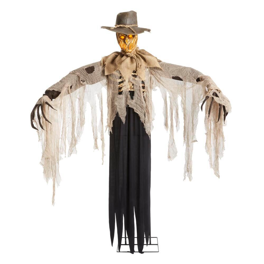 Home Accents Holiday 6 Ft. Animated LED Flaming Scarecrow Halloween Yard Decor 3 Home Accents Holiday 6 Ft. Animated LED Flaming Scarecrow Halloween Yard Decor
