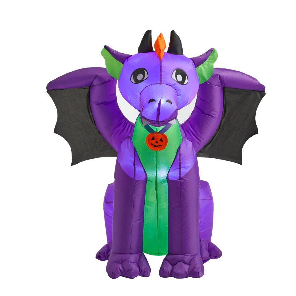 Home Accents Holiday 3.5 Ft. Purple Baby Dragon With Wings Halloween Inflatable 3 Home Accents Holiday 3.5 Ft. Purple Baby Dragon With Wings Halloween Inflatable