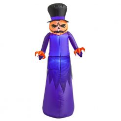 Home Accents Holiday 5 Ft. Pumpkin Reaper With Top Hat Halloween Inflatable