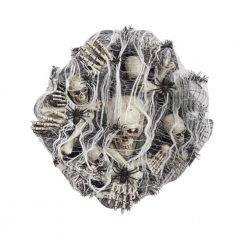 Home Accents Holiday 30 In. Freaky Skeleton Artificial Halloween Wreath