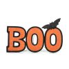 Home Accents Holiday 30.5 In. Halloween Lighted BOO Sign With Bat Halloween Yard Decor