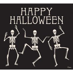 My Door Decor 7 Ft. X 8 Ft. Happy Halloween Skeletons Halloween Garage Door Decor Mural For Single Car Garage