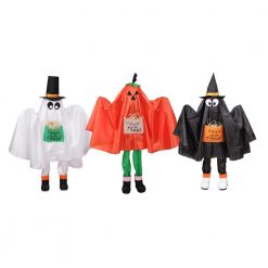 Northlight 36 In. Ghost Pumpkin And Bat Standing Halloween Kid Figures (Set Of 3) Halloween Props